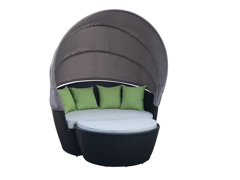 屋外用籐天蓋ベッド YQR-285